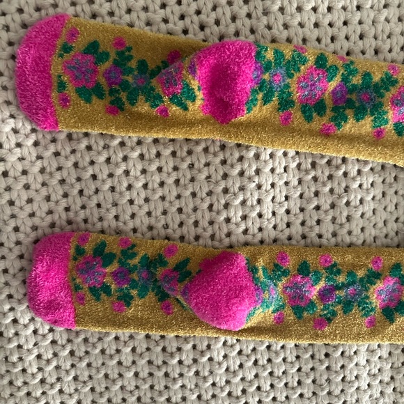 Floral Patterned Socks with Pink Accents - Picture 3 of 4